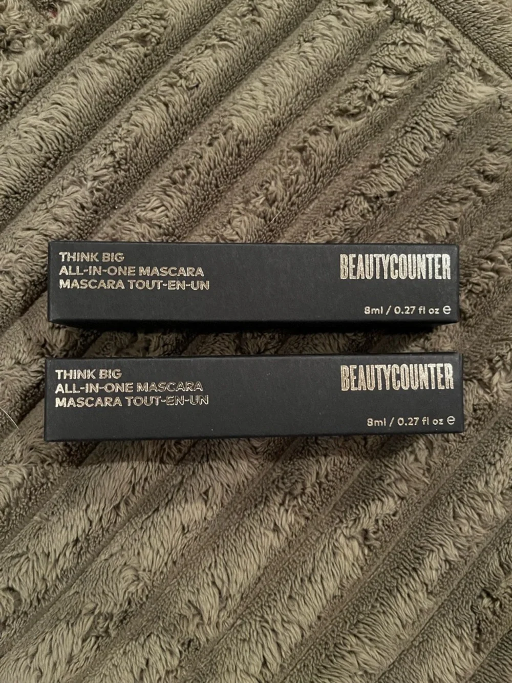 TWO New in box, Beautycounter Think Big All In One Mascaras